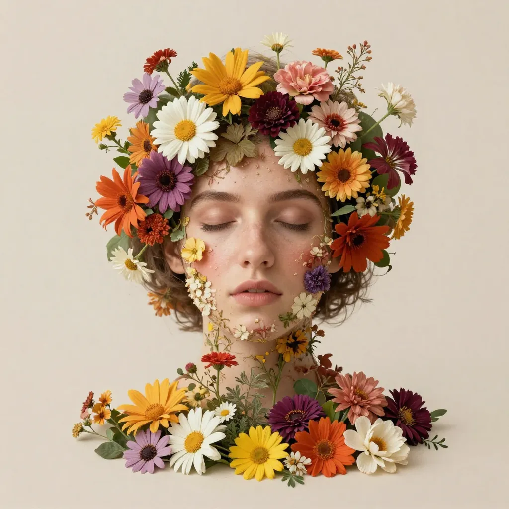 Textured autumn garden